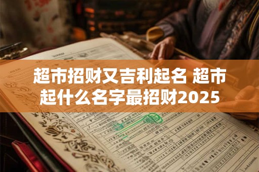 超市招财又吉利起名 超市起什么名字最招财2025