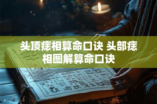头顶痣相算命口诀 头部痣相图解算命口诀
