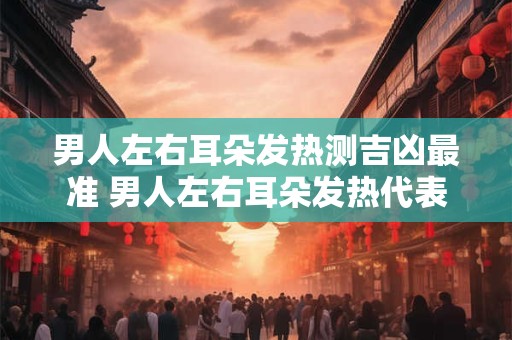 男人左右耳朵发热测吉凶最准 男人左右耳朵发热代表什么预兆
