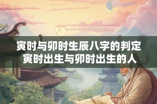 寅时与卯时生辰八字的判定 寅时出生与卯时出生的人有什么不一样