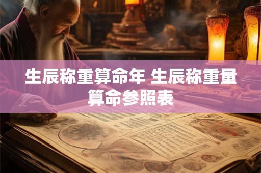 生辰称重算命年 生辰称重量算命参照表