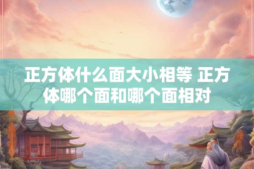 正方体什么面大小相等 正方体哪个面和哪个面相对