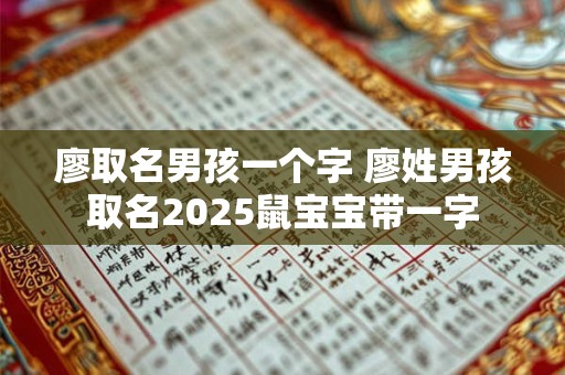 廖取名男孩一个字 廖姓男孩取名2025鼠宝宝带一字