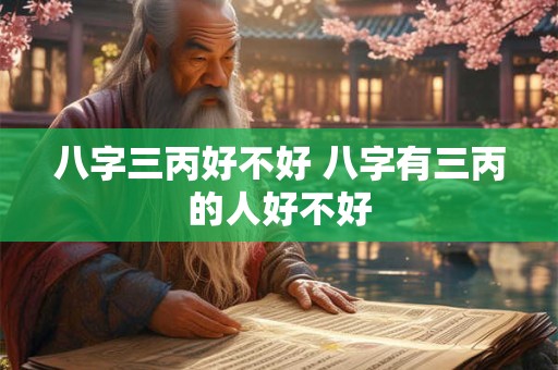 八字三丙好不好 八字有三丙的人好不好