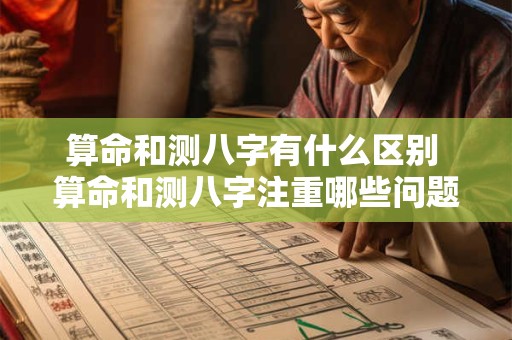 算命和测八字有什么区别 算命和测八字注重哪些问题