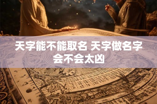 天字能不能取名 天字做名字会不会太凶