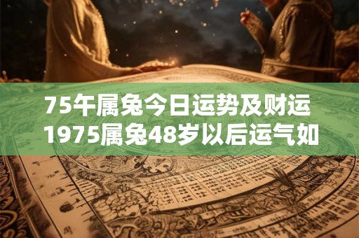 75午属兔今日运势及财运 1975属兔48岁以后运气如何