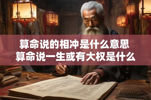 算命说的相冲是什么意思 算命说一生或有大权是什么意思