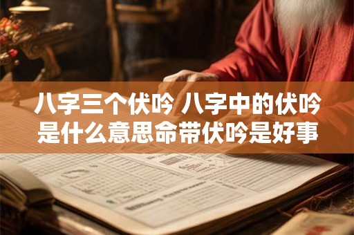 八字三个伏吟 八字中的伏吟是什么意思命带伏吟是好事还是坏事
