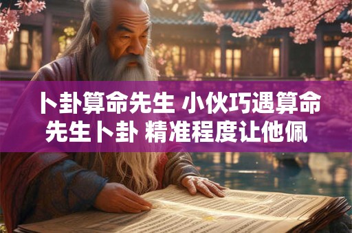 卜卦算命先生 小伙巧遇算命先生卜卦 精准程度让他佩服得五体投地!