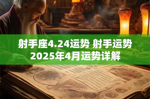 射手座4.24运势 射手运势2025年4月运势详解