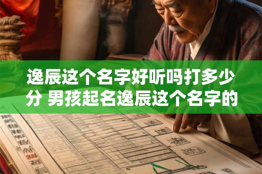逸辰这个名字好听吗打多少分 男孩起名逸辰这个名字的寓意