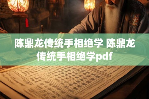 陈鼎龙传统手相绝学 陈鼎龙传统手相绝学pdf