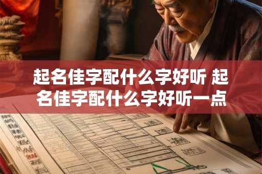 起名佳字配什么字好听 起名佳字配什么字好听一点