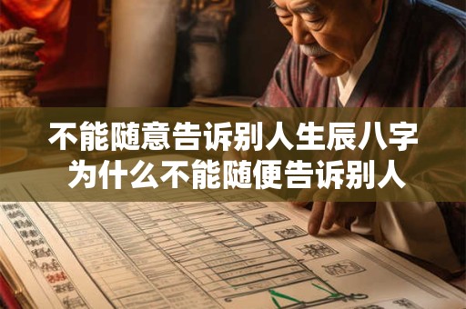 不能随意告诉别人生辰八字 为什么不能随便告诉别人生辰八字
