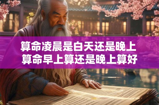 算命凌晨是白天还是晚上 算命早上算还是晚上算好