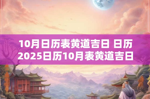 10月日历表黄道吉日 日历2025日历10月表黄道吉日万年历
