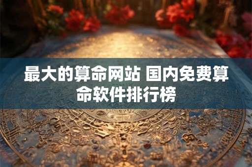 最大的算命网站 国内免费算命软件排行榜
