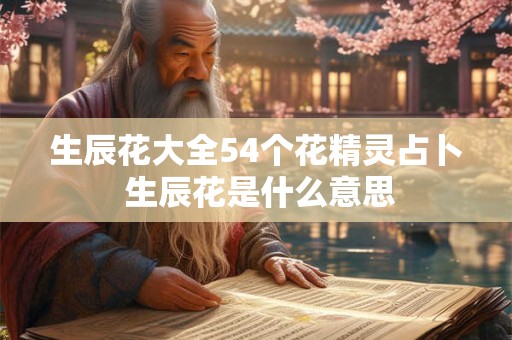 生辰花大全54个花精灵占卜 生辰花是什么意思
