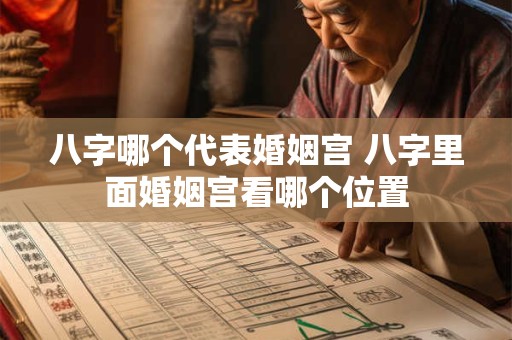 八字哪个代表婚姻宫 八字里面婚姻宫看哪个位置