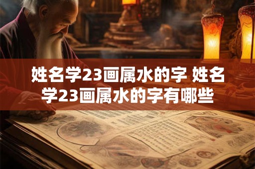 姓名学23画属水的字 姓名学23画属水的字有哪些