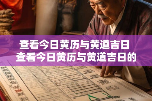 查看今日黄历与黄道吉日 查看今日黄历与黄道吉日的区别