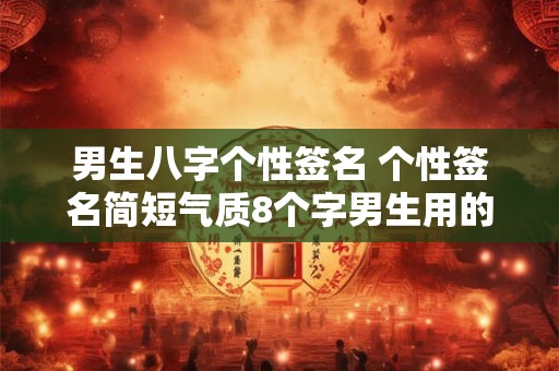 男生八字个性签名 个性签名简短气质8个字男生用的