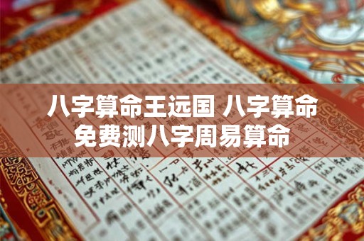 八字算命王远国 八字算命免费测八字周易算命