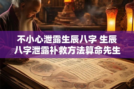 不小心泄露生辰八字 生辰八字泄露补救方法算命先生利用八字害人