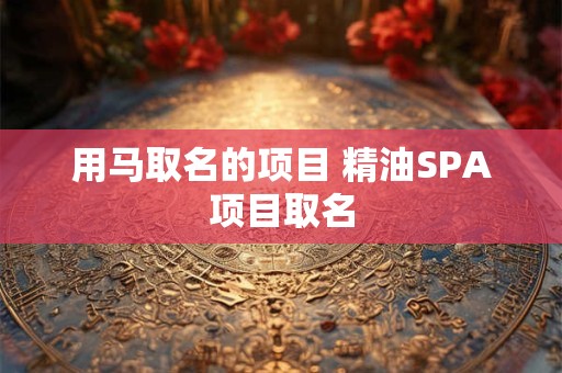 用马取名的项目 精油SPA项目取名