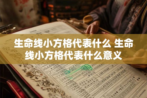 生命线小方格代表什么 生命线小方格代表什么意义