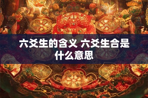 六爻生的含义 六爻生合是什么意思