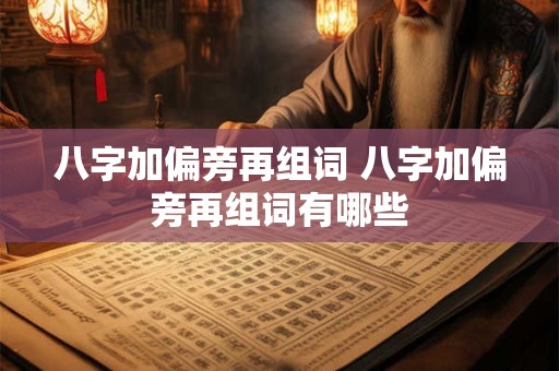八字加偏旁再组词 八字加偏旁再组词有哪些