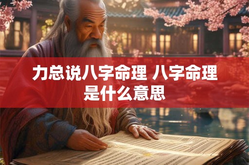 力总说八字命理 八字命理是什么意思