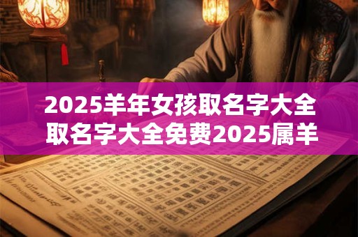 2025羊年女孩取名字大全 取名字大全免费2025属羊的女孩子