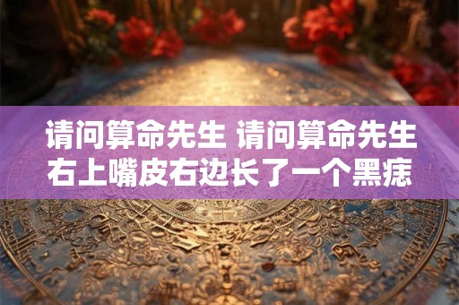 请问算命先生 请问算命先生右上嘴皮右边长了一个黑痣对财运好不好