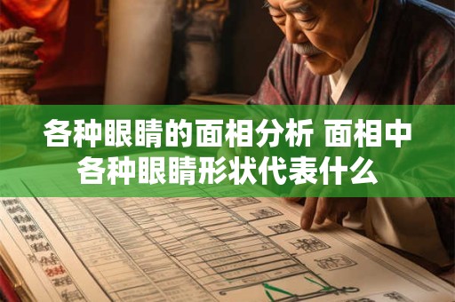 各种眼睛的面相分析 面相中各种眼睛形状代表什么