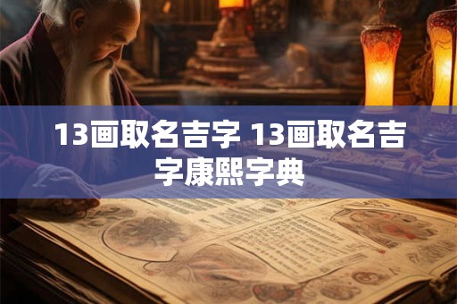 13画取名吉字 13画取名吉字康熙字典