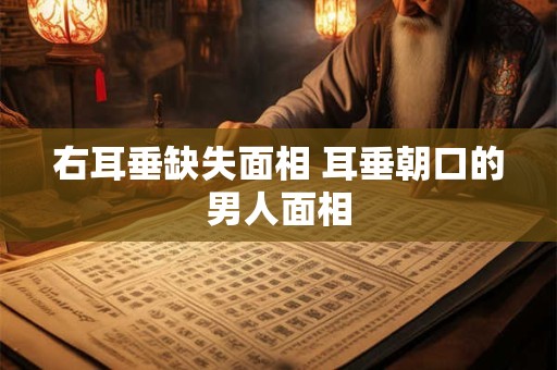 右耳垂缺失面相 耳垂朝口的男人面相
