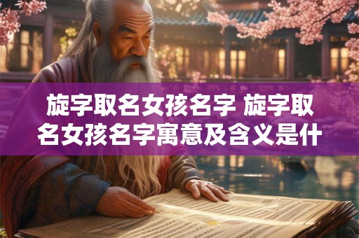 旋字取名女孩名字 旋字取名女孩名字寓意及含义是什么呢