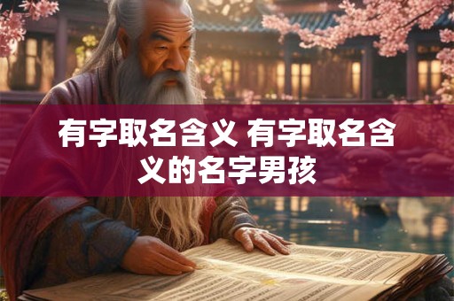 有字取名含义 有字取名含义的名字男孩