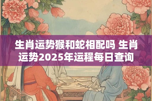 生肖运势猴和蛇相配吗 生肖运势2025年运程每日查询