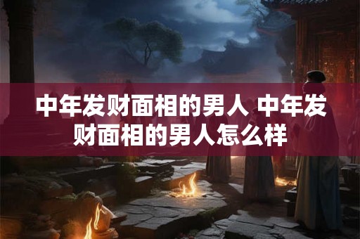 中年发财面相的男人 中年发财面相的男人怎么样