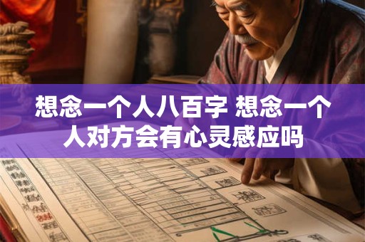 想念一个人八百字 想念一个人对方会有心灵感应吗