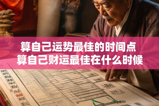 详细阅读:算自己运势最佳的时间点 算自己财运最佳在什么时候 算自己运势最佳的时间点 算自己财运最佳在什么时候