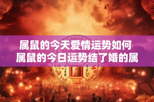 属鼠的今天爱情运势如何 属鼠的今日运势结了婚的属鼠的今日运