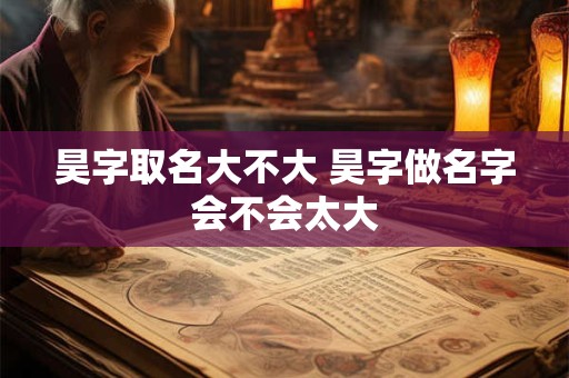 昊字取名大不大 昊字做名字会不会太大