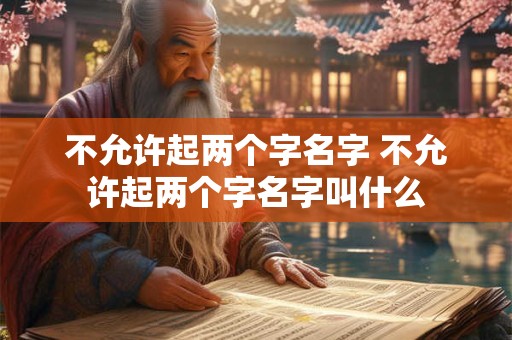 不允许起两个字名字 不允许起两个字名字叫什么