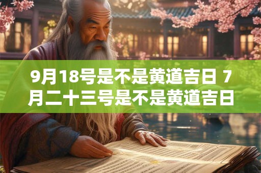9月18号是不是黄道吉日 7月二十三号是不是黄道吉日
