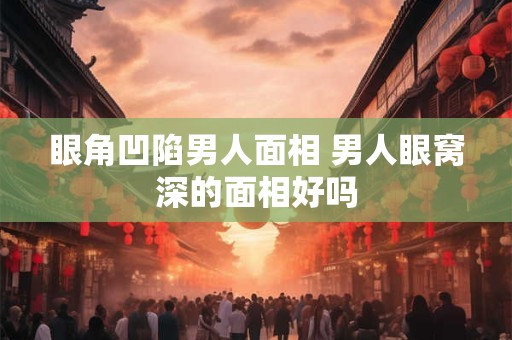 眼角凹陷男人面相 男人眼窝深的面相好吗
